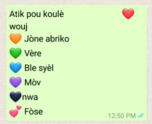 colors in haitian creole